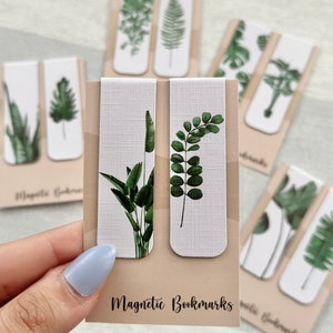 Natuur magnetische bladwijzer, boekencadeaus voor boekenliefhebbers, bloempatronen, leesaccessoires, leesachtige geschenken, personaliseren, plantenontwerpboek afbeelding 5