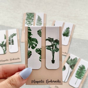 Nature Magnetic Bookmark, Book gifts for book lovers, Floral patterns, Reading accessories, Bookish gifts, Personalise, Plant design book zdjęcie 3