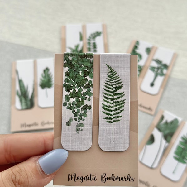Nature Magnetic Bookmark, Book gifts for book lovers, Floral patterns, Reading accessories, Bookish gifts, Personalise, Plant design book