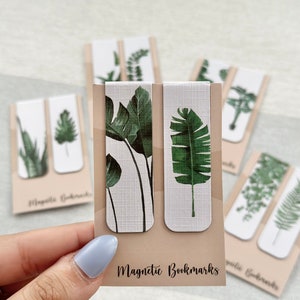 Nature Magnetic Bookmark, Book gifts for book lovers, Floral patterns, Reading accessories, Bookish gifts, Personalise, Plant design book image 4