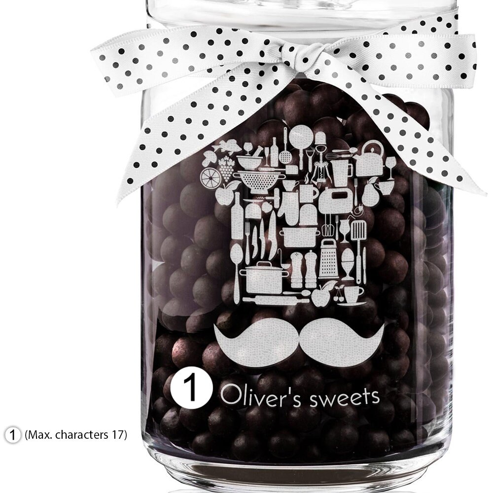 Pot à Biscuits Personnalisable En Céramique – 3 Litres – Cadeau Pour Couple, Mariage, Anniversaire – Avec Message Personnalisé