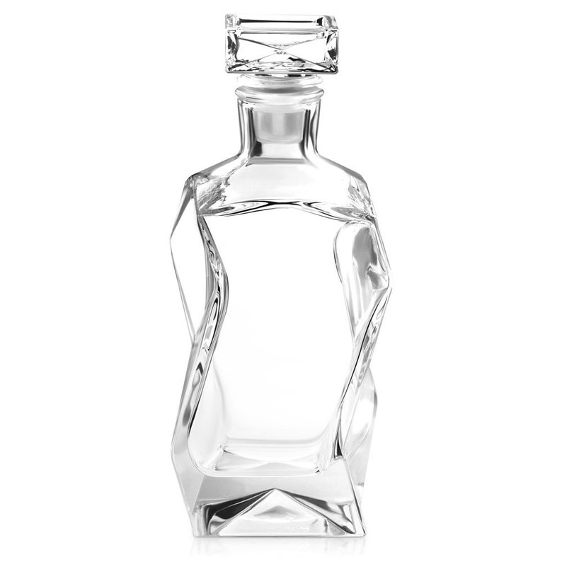 Maverton Décanteur à Whisky Avec 6 Verres Gravés - Set Luxueux Motif Géométrique Pour Homme - Carafe 800ml Et Verres 280ml - Cadeau Parfait Anniversaire