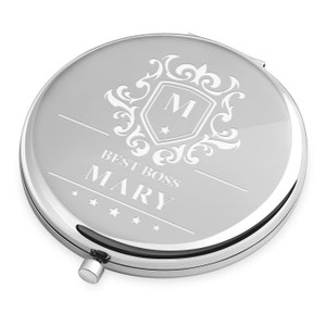 Maverton Handspiegel mit Gravur - Doppelspiegel mit Vergrößerung für Mädchen - Geschenk für Frauen - Silber Spiegel - Muttertagsgeschenk
