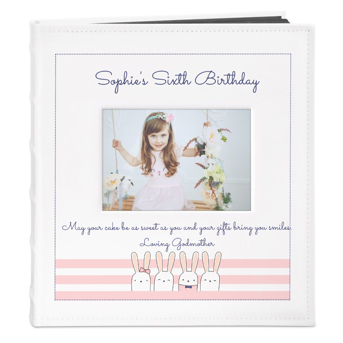 Maverton Fotoalbum Zum Selbstgestalten – Für 240 Fotos 10x15 Cm, 60 Schwarze Seiten, 33x30 Cm, Weiß, Personalisierbar