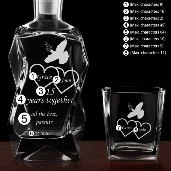 Glass Decanter With Stopper Glassware Whiskey Wine Scotch Bourbon Bar Star  Wars