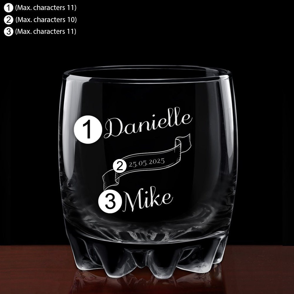 Maverton Personalised Whiskey Set For Man - Carafe With 2/4/ 6 Glasses - View #5