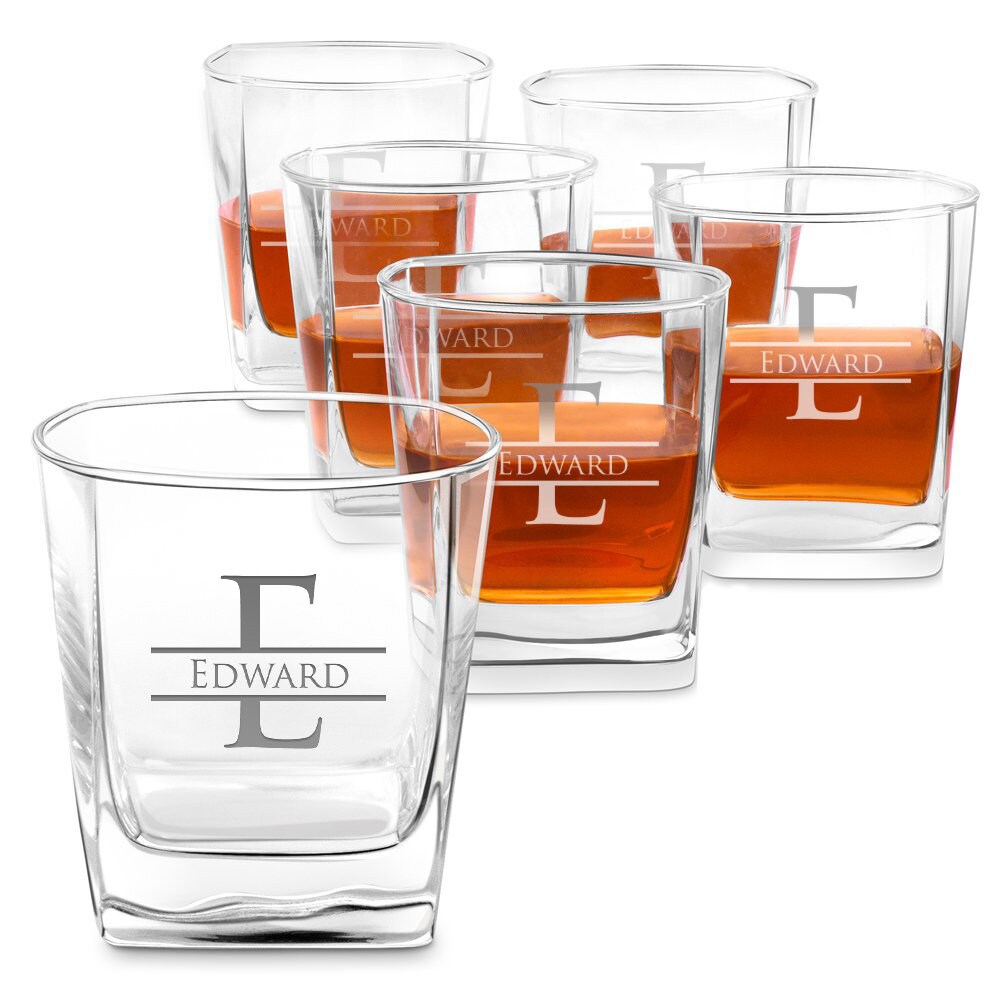 Murrano Verre à Whisky Personnalisé - d'une Capacité de 250 Ml Classique avec Gravure Pattern