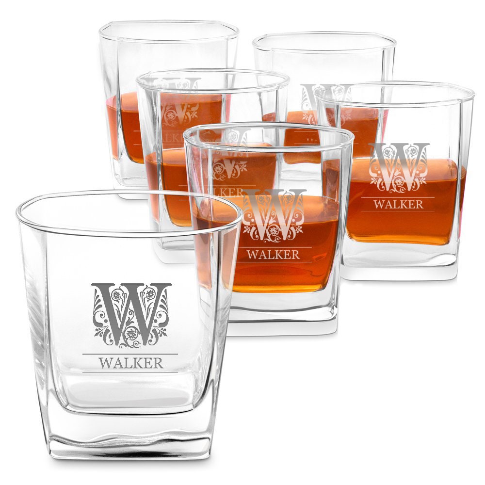 Murrano Verre à Whisky Personnalisé - d'une Capacité de 250 Ml Classique avec Gravure Monogram