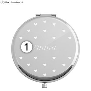 Maverton Miroir de poche personnalisé Miroir Petit Format avec fermeture facile pour elle cadeau anniversaire femme pour fille mme Hearts