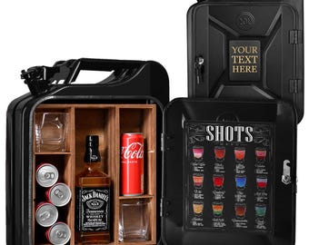 Personalized Jerry Can Mini Bar Gift for Him – Husband, Boyfriend, Dad – Birthday 30 40 50 60, Bachelor Party, Unique Men’s Gift