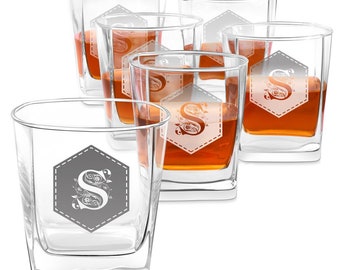 Maverton 6er Whisky Gläser Set 250 ml - Whiskyglas mit Gravur - Whisky Geschenk für Paar - zur Hochzeit - zum Hochzeitstag - Paar Geschenk
