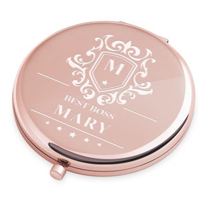 Maverton Handspiegel mit Gravur - Doppelspiegel mit Vergrößerung für Mädchen - Geschenk für Frauen - Rosa Spiegel - Muttertagsgeschenk