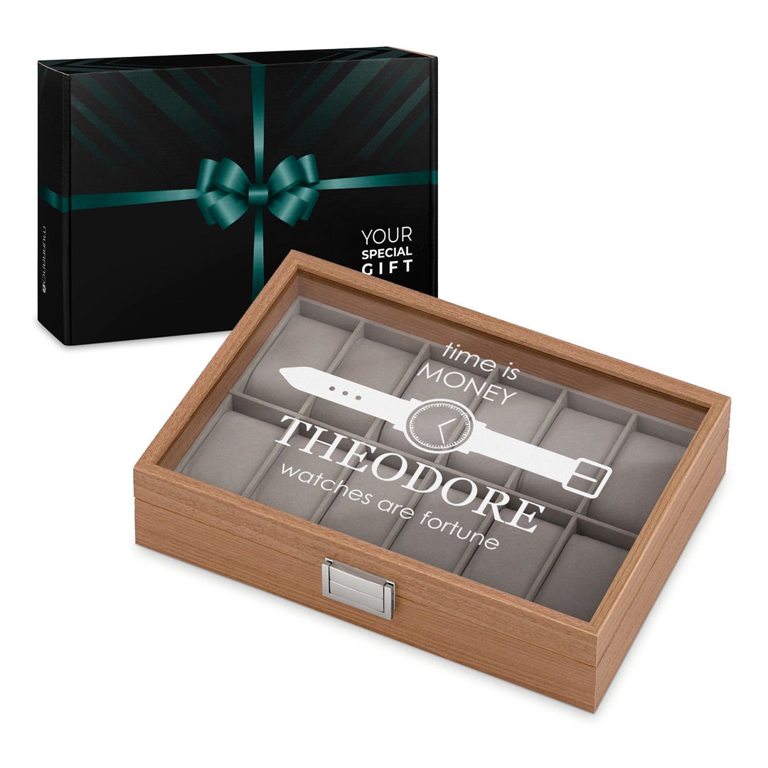 Maverton Uhrenhalter mit Gravur für 12 Armbanduhren