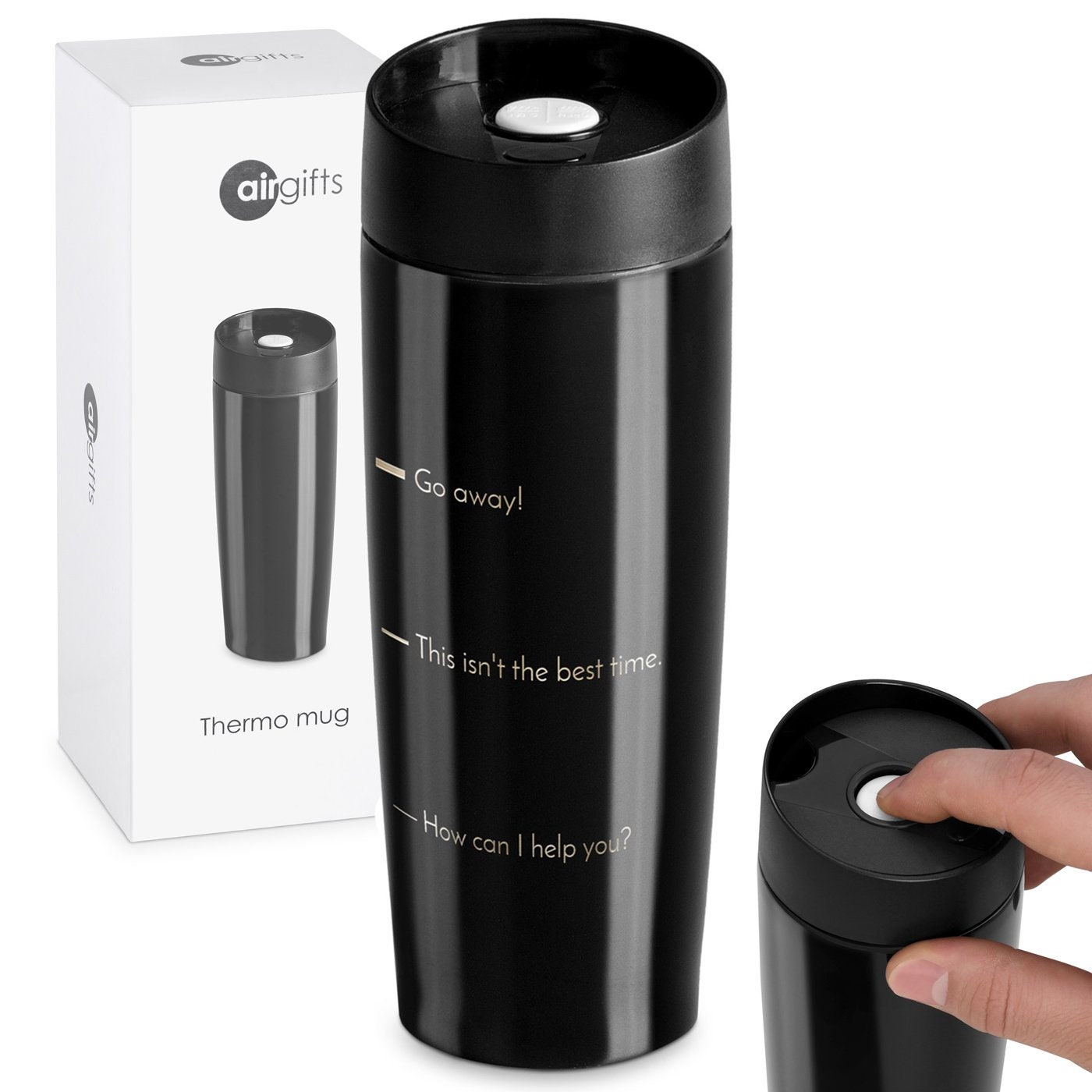 Murrano Tasse Thermique avec Gravure - Thermo Mug Personnalisé 350Ml de Voyage Moments