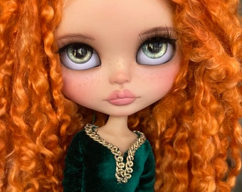 Adopted Blythe custom doll - Disney Princess Merida from the animated film Brave