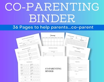 coparenting binder, shared custody planner, co parenting log, parent communication, shared parenting schedule, coparenting expense worksheet