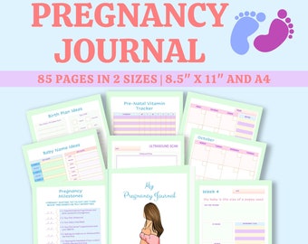 Pregnancy Journal, Pregnancy Tracker Memory Book, Expecting Mom Gift, Baby Shower Gift, Pregnancy Planner, Pregnancy Journal Gender Neutral