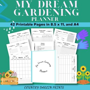 Gardening Planner, Project Planner, Chores Planner, Gift for Her, Plant Care Planner Printable, Garden Gifts, Herb Garden, Garden Calendars image 1