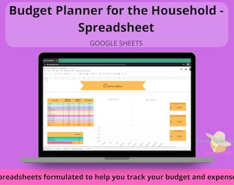 Google Sheets Budget Planner, Family Planning, Simple Budget Spreadsheet, Monthly Budget Tracker, Financial Planner, Editable Budget Sheets