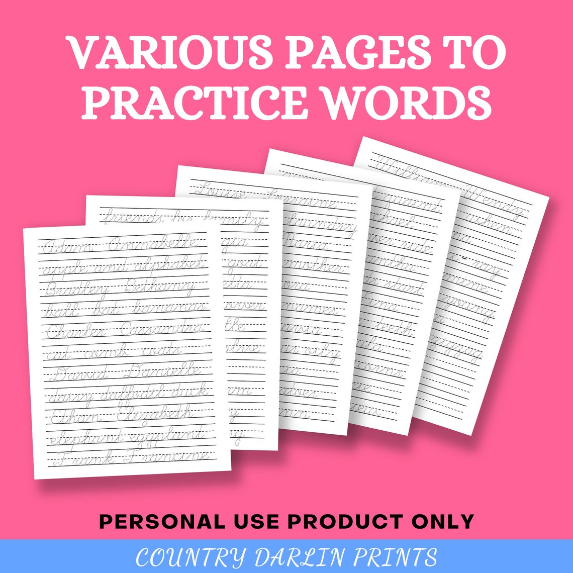 Cursive Handwriting Practice Book, Learn to Write Cursive, Alphabet ...