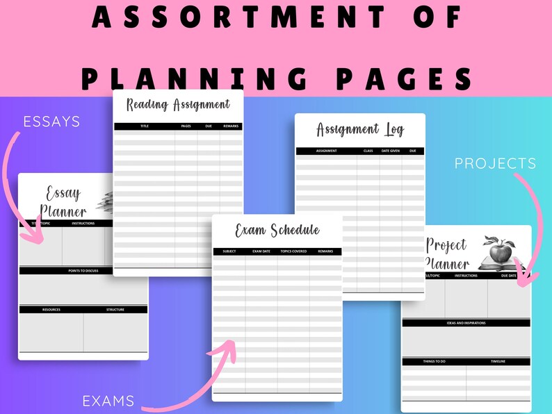 Black and White Teacher Printable Planner, Weekly Planner Printable ...