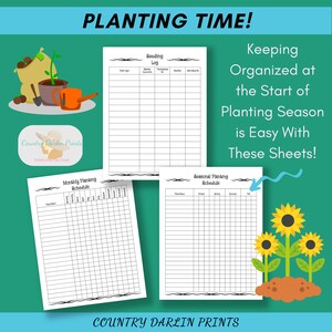 Gardening Planner, Project Planner, Chores Planner, Gift for Her, Plant Care Planner Printable, Garden Gifts, Herb Garden, Garden Calendars image 6