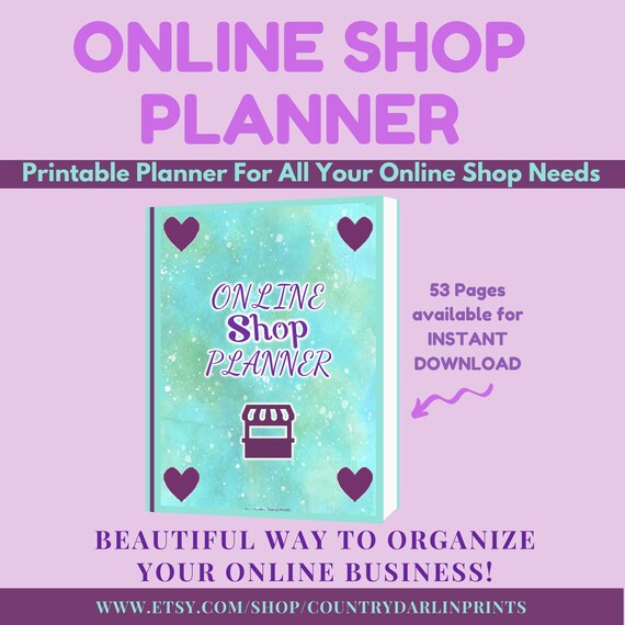 Small Business Planner Etsy Shop Planner Online Business Etsy