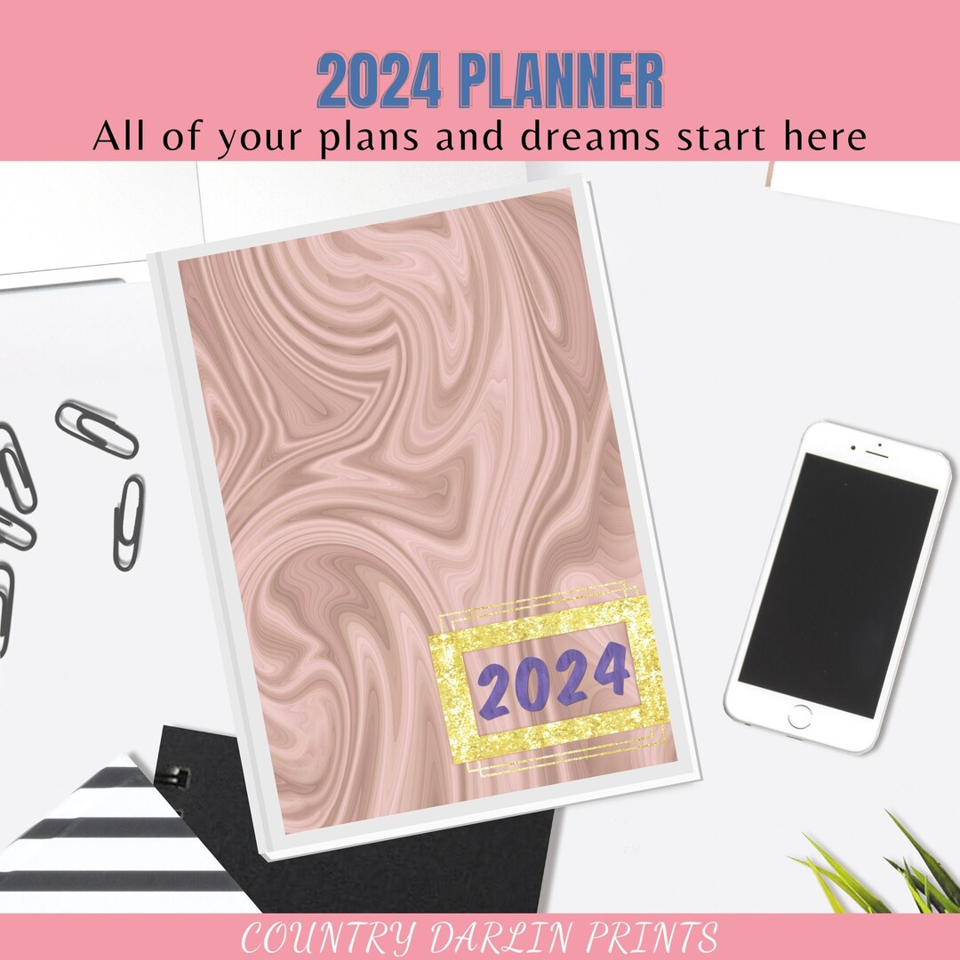 2024 Dated Daily Planner, PDF Download Planner Inserts, Financial