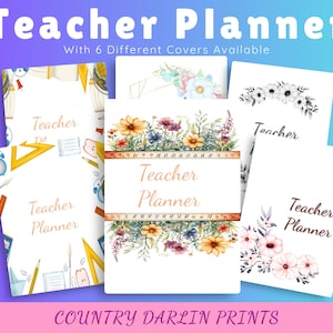 Peach Teacher Planner Undated, Teacher School Planner Printable Template, Lesson Planning Book, Teachers Calendar, Academic Planner