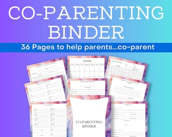 Co Parenting Planner, CoParenting Calendar, Shared Custody Journal, Custody Parenting, Co Parenting Expense Worksheet, CoParenting Binder