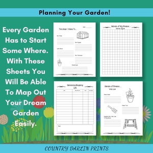 Gardening Planner, Project Planner, Chores Planner, Gift for Her, Plant Care Planner Printable, Garden Gifts, Herb Garden, Garden Calendars image 4