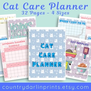 Cat Care Planner; Cat Food Tracker; Pet Care Organizer; Pet Health Records; Cat Lover Journal; Cat Organizer; Cat Care Checklist; Kitty Care