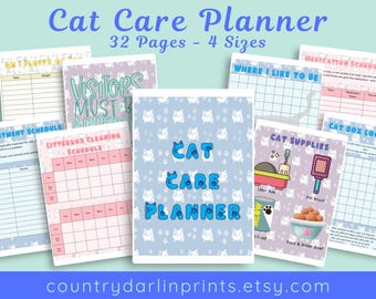 Cat Care Planner; Cat Food Tracker; Pet Care Organizer; Pet Health Records; Cat Lover Journal; Cat Organizer; Cat Care Checklist; Kitty Care