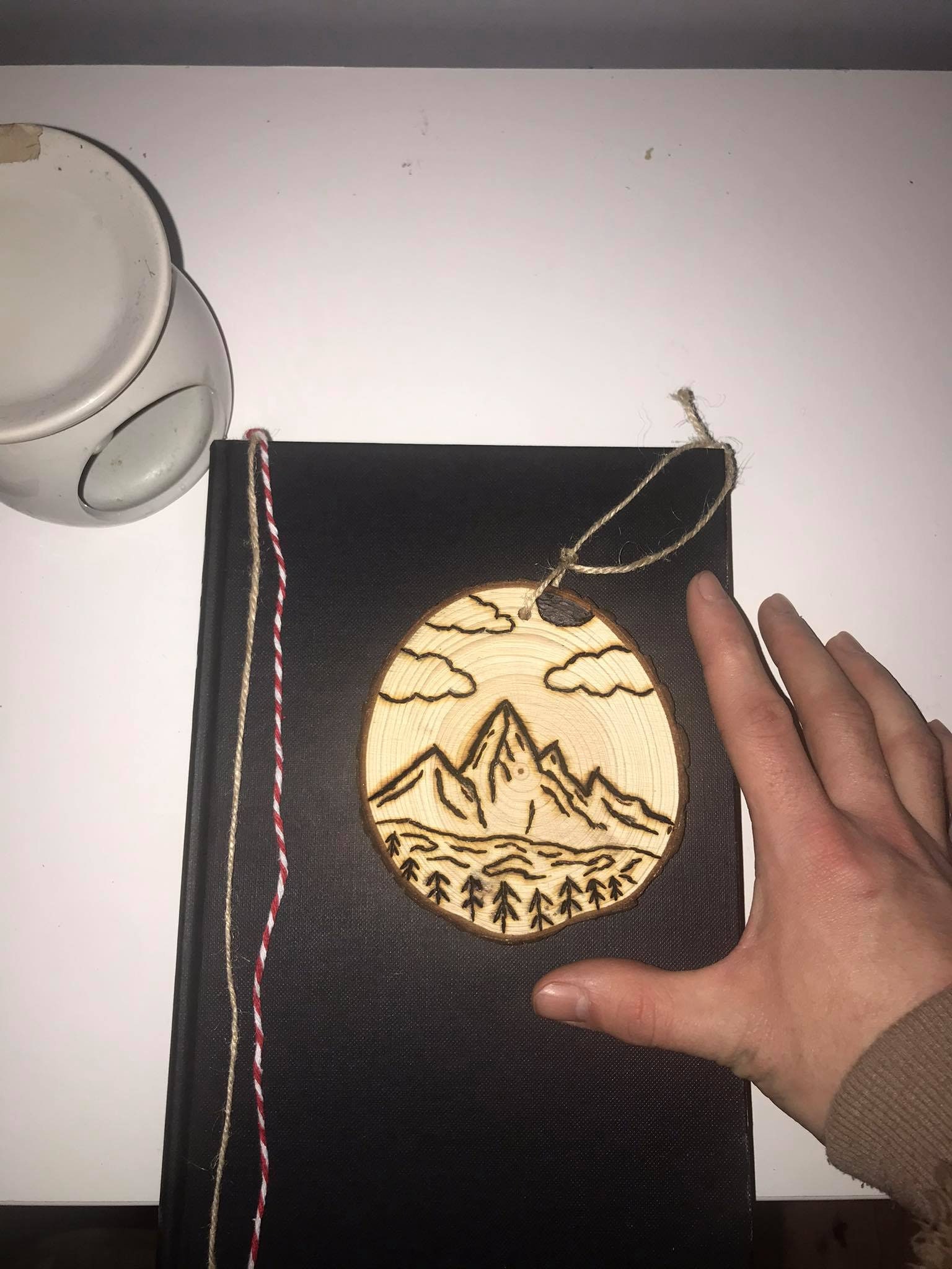 Mountain Wood Burning Nature Pyrography Etsy