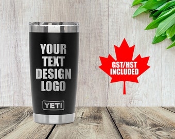 Porte-gobelet yéti personnalisé 20 oz, gobelet personnalisé gravé au laser, logo d'entreprise, cadeau pour papa, cadeaux de fête de mariage pour garçons d'honneur de demoiselle d'honneur.