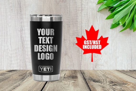 Personalized 20oz Yeti Rambler, Custom Laser Engraved Tumbler