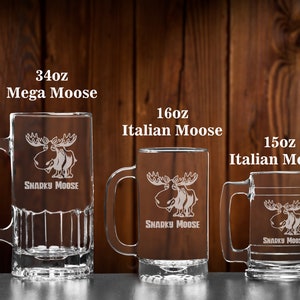 Personalized Glass Beer Mug, Custom Etched Beer Glass, Engraved Drinking Stein, Design your own mug, Birthday Gifts for men image 2