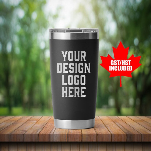 Personalized 20oz Tumbler, Custom Logo, Laser Engraved Coffee Cup, Business Logo, Wedding party gift, Secret Santa gift for coworker.