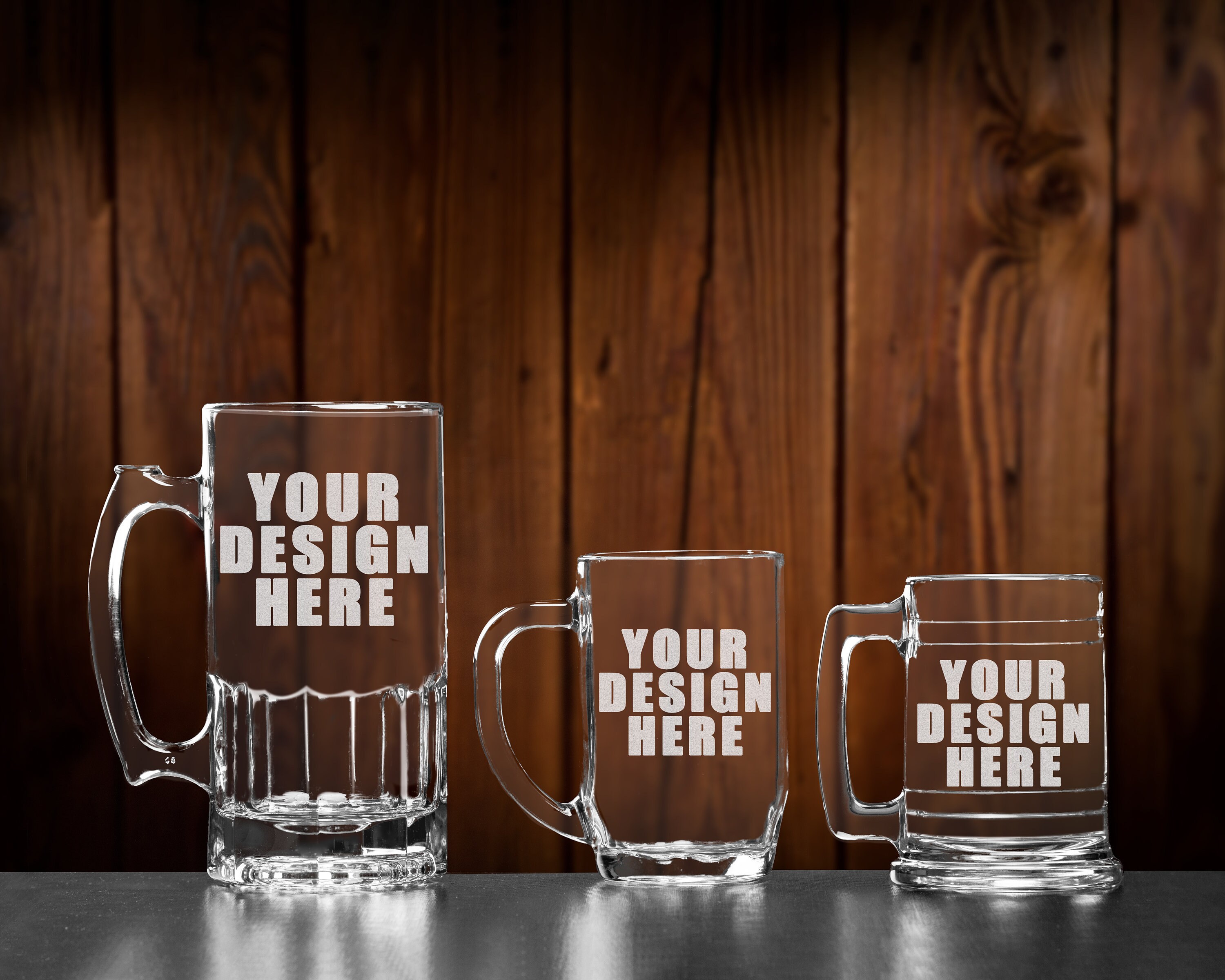 Personalized Glass Beer Mug Custom Etched Beer Glass Etsy