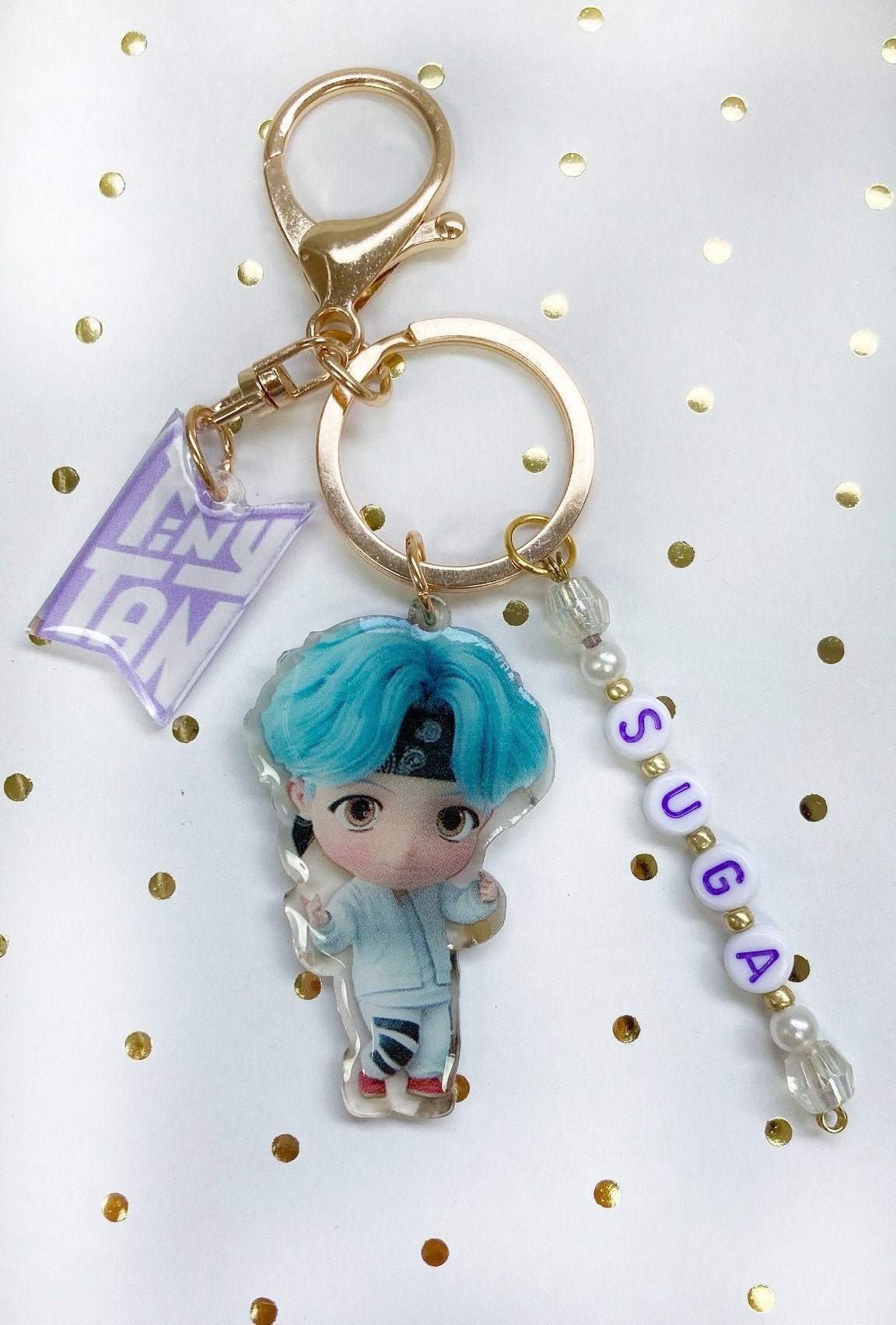 Tiny Tan BTS Keychain Etsy