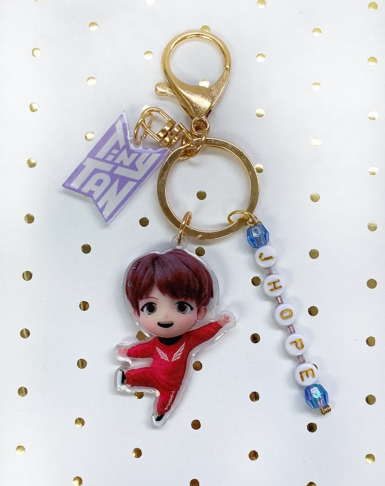 Tiny Tan BTS Keychain Etsy
