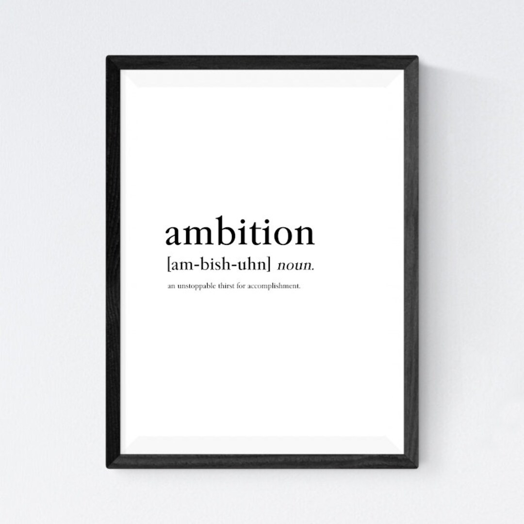 Ambition Definition Etsy UK