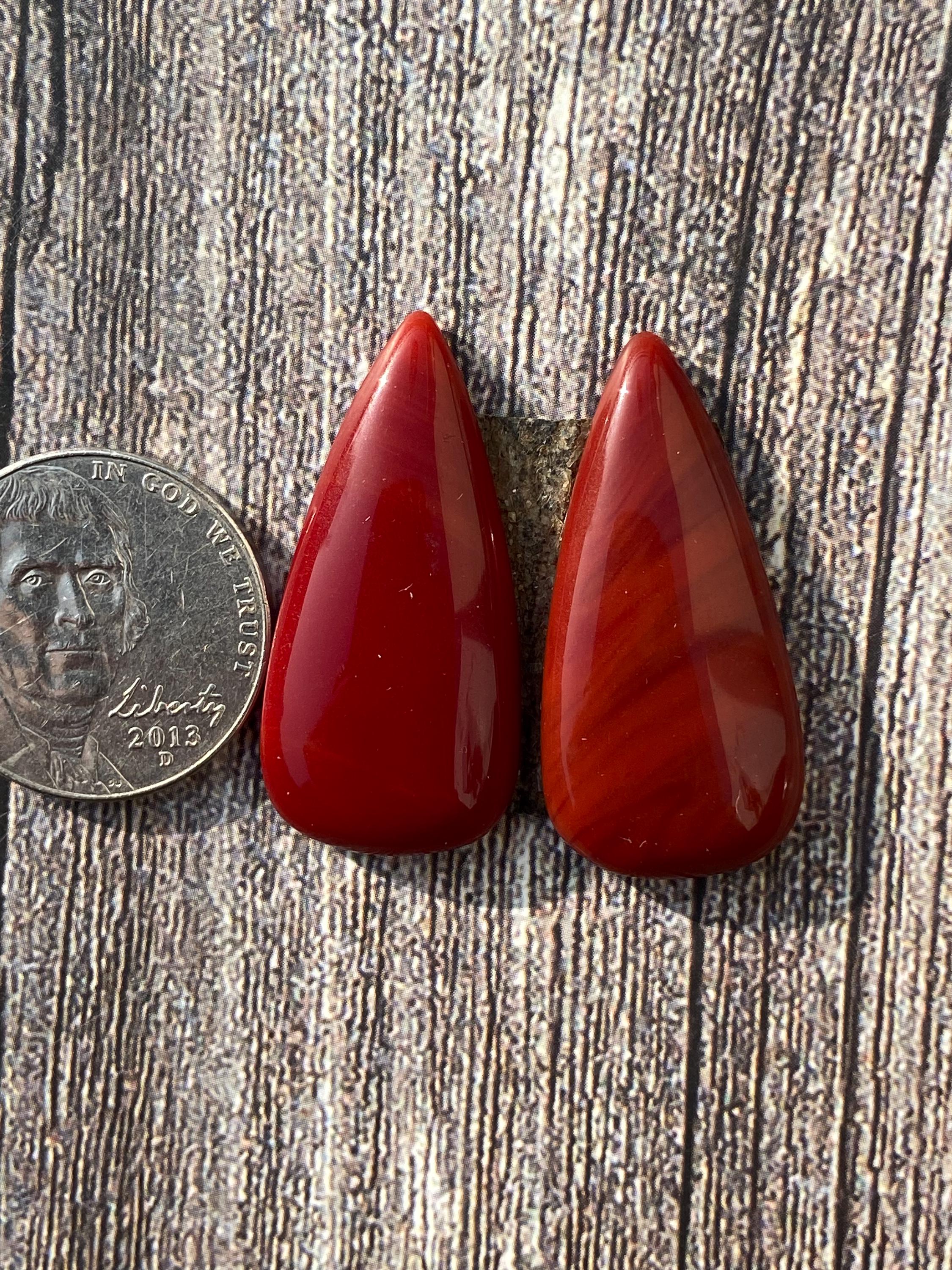 Cts 36.90 Red Rosarita | { AC=29} |Cabochon | Gemstone | Cab | Polished Stone