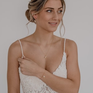 Ensemble de bijoux de mariée, ensemble de bijoux Resi NEW avec pendentif feuille, bijoux de mariage image 2