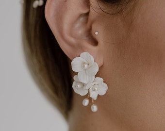 Bridal jewelry, bridal earrings, Coco earrings small