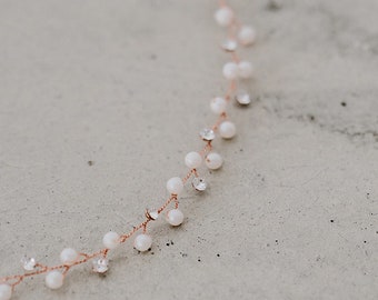 Bijoux de mariée, Headpiece Basic III, Bijoux de cheveux avec perles, Bijoux de cheveux de mariée