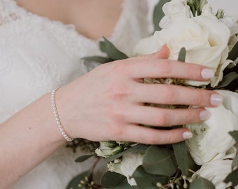 Bridal jewelry, Perla bracelet, pearl bracelet, bridal bracelet