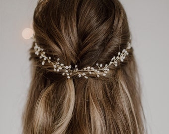 Bijoux de mariée, coiffe Susi, bijoux de cheveux avec perles d'eau douce, bijoux de cheveux de mariée