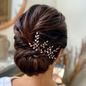 Bijoux de mariée, bijoux de cheveux de mariée, bijoux de cheveux Lana, épingles à cheveux, bijoux de cheveux avec feuilles image 2