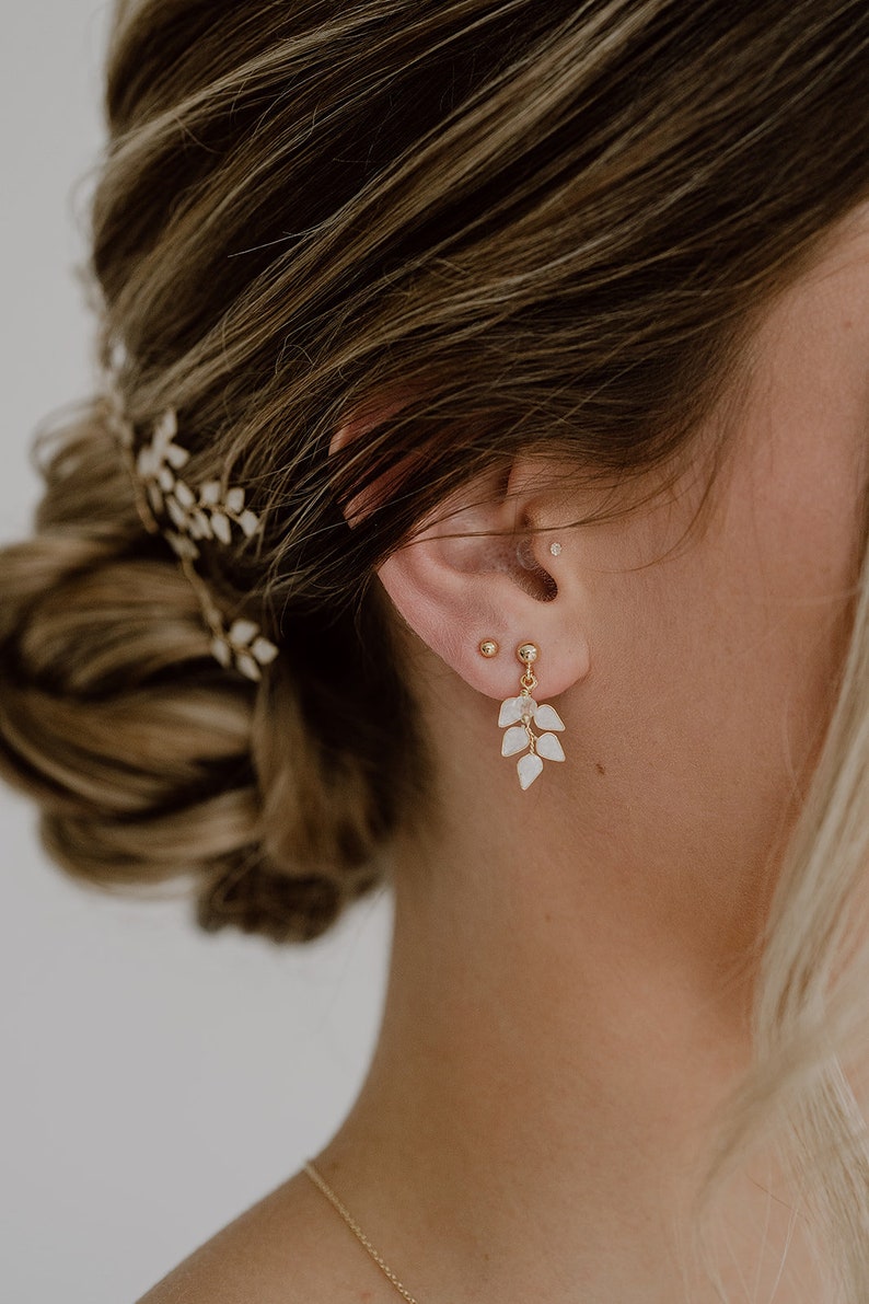 Ensemble de bijoux de mariée, ensemble de bijoux Lana NOUVEAU avec feuilles image 3